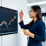A professional Malaysian data scientist, fully clothed in a modest business casual attire, is thoughtfully analyzing complex data visualizations on a large transparent screen within a modern, brightly lit tech office in Kuala Lumpur. The screen displays sentiment analysis graphs and natural language processing outputs from customer interactions, highlighting the human effort in training empathetic AI. Diverse colleagues are visible in the collaborative, professional background, conveying innovation and precision. safe for work, appropriate content, fully clothed, professional dress, perfect anatomy, correct proportions, natural pose, well-formed hands, proper finger count, natural body proportions, professional photography, high quality.